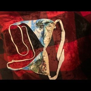 Graphic bikini top